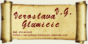 Veroslava Glumičić vizit kartica